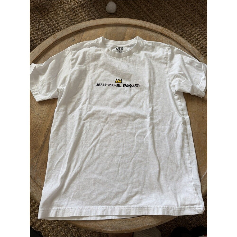 Uniqlo Jean Michel Basquiat Rare Y2K Avant Garde Art T-Shirt White Small
